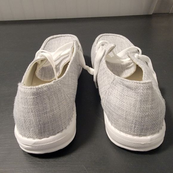 Gray Slip On Loafers Beach Vacation Wallaby Shoes Size Euro 39 - Picture 3 of 6